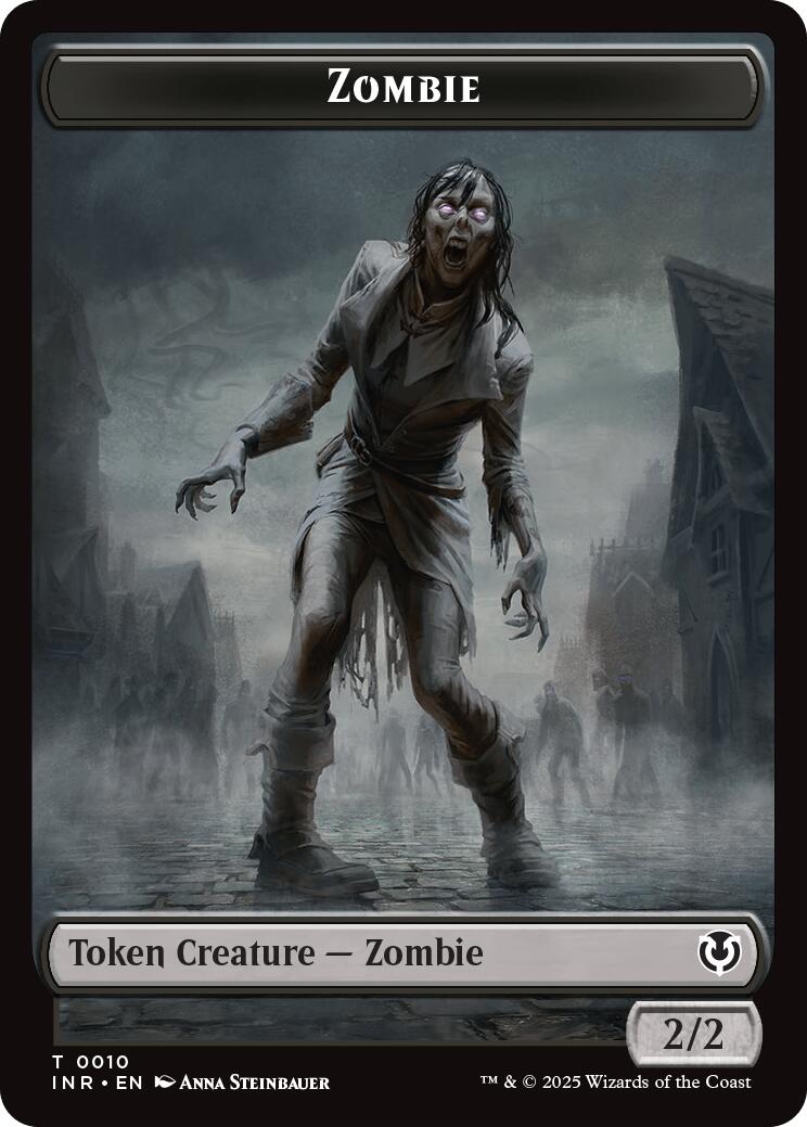 Zombie (0010) // Blood Double-Sided Token [Innistrad Remastered Tokens] | Gear Gaming Fayetteville