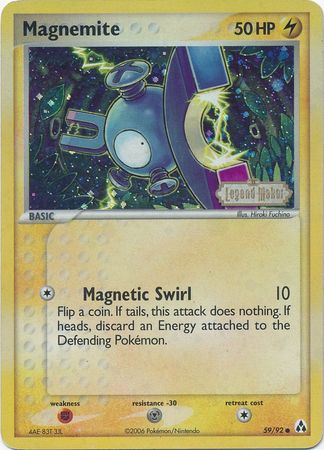 Magnemite (59/92) (Stamped) [EX: Legend Maker] | Gear Gaming Fayetteville