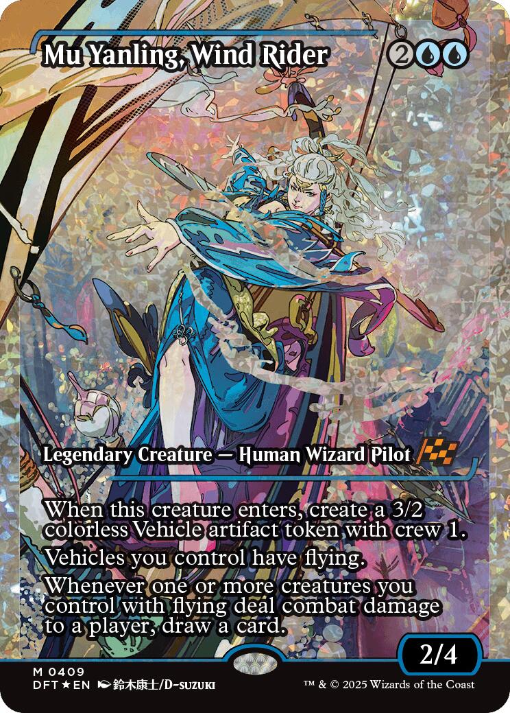 Mu Yanling, Wind Rider (Showcase Fracture Foil) (Japanese) [Aetherdrift] | Gear Gaming Fayetteville