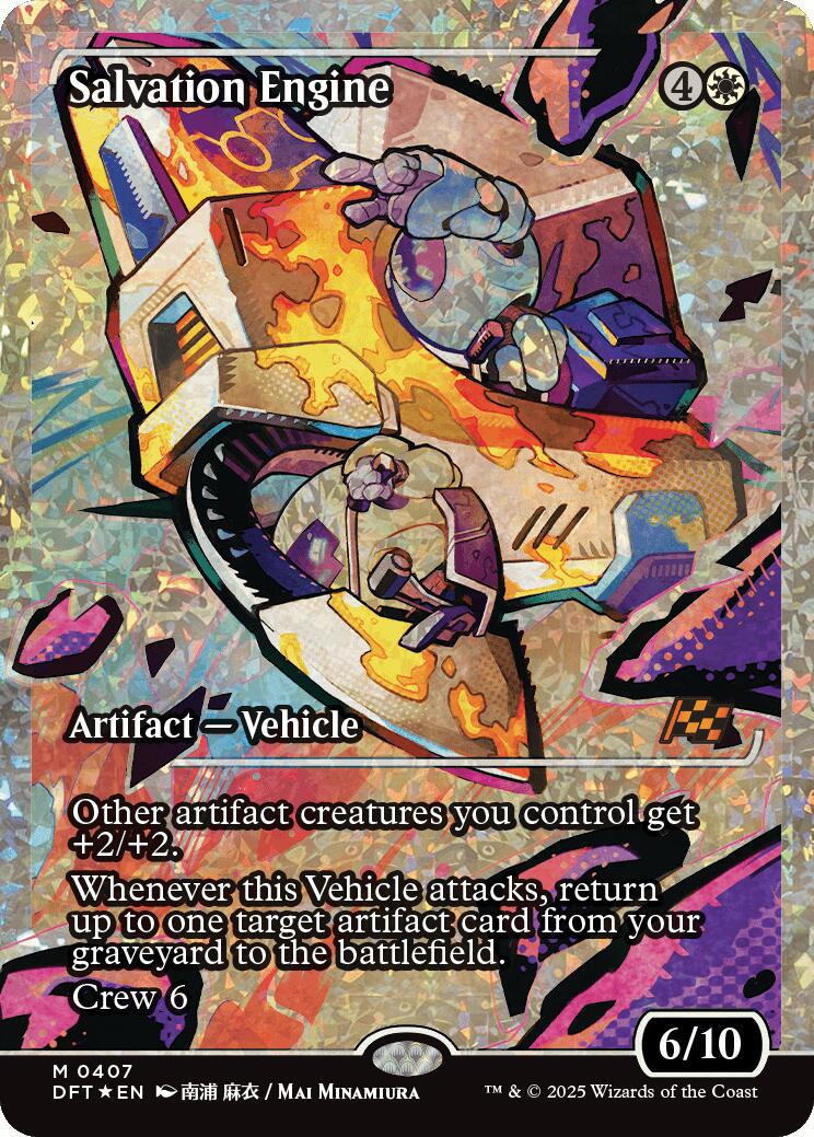 Salvation Engine (Showcase Fracture Foil) (Japanese) [Aetherdrift] | Gear Gaming Fayetteville