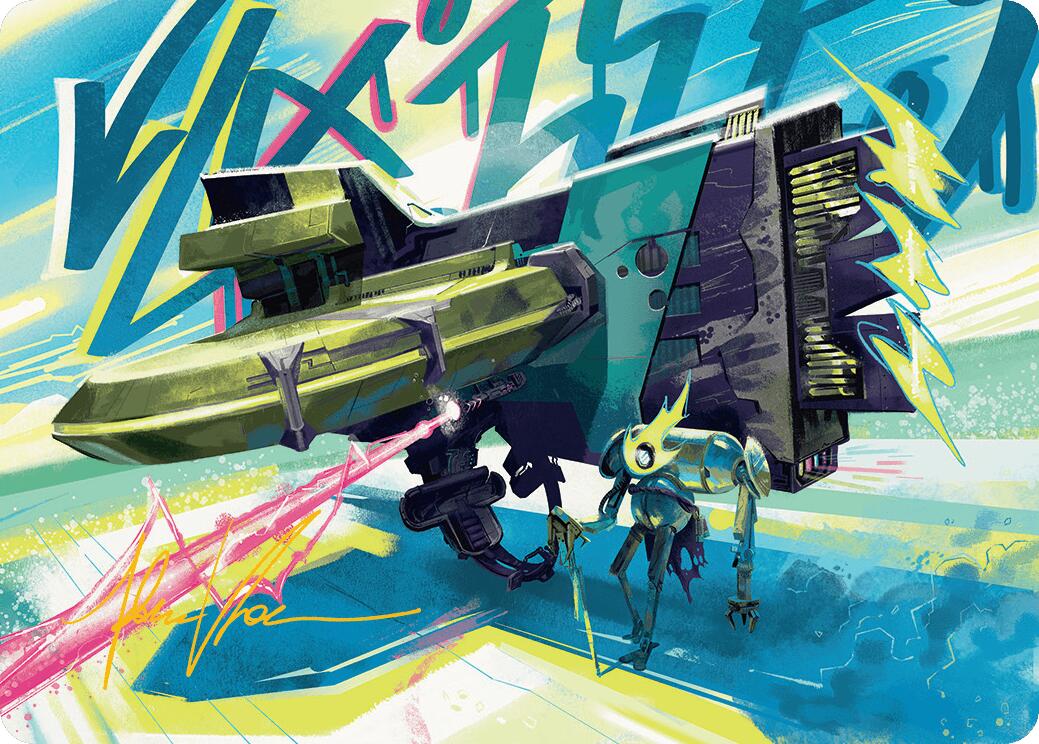 Salvation Engine Art Card (Gold-Stamped Signature) [Aetherdrift Art Series] | Gear Gaming Fayetteville