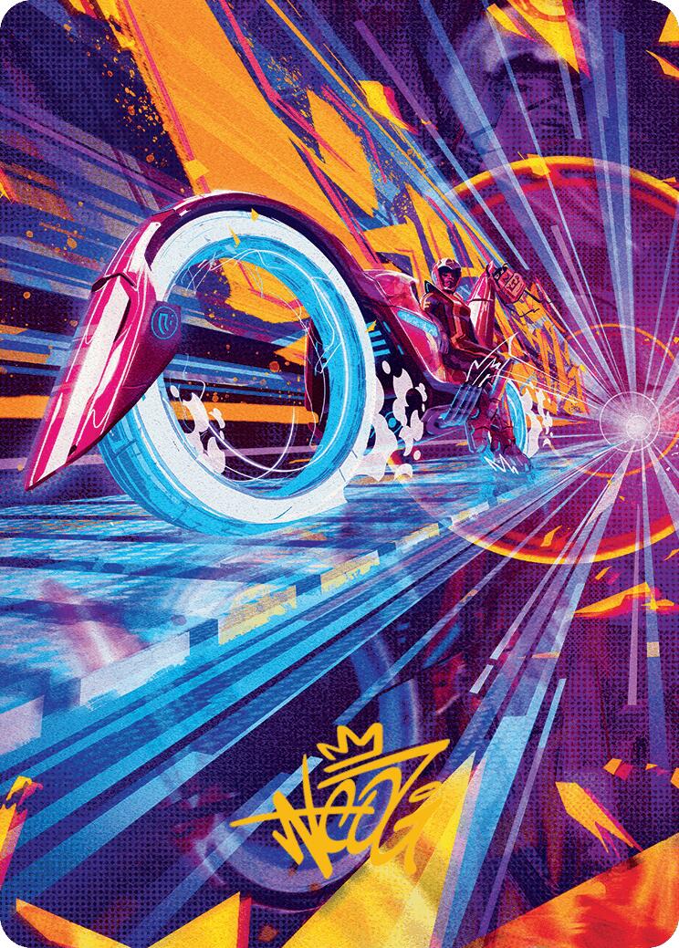 Spotcycle Scouter Art Card (Gold-Stamped Signature) [Aetherdrift Art Series] | Gear Gaming Fayetteville