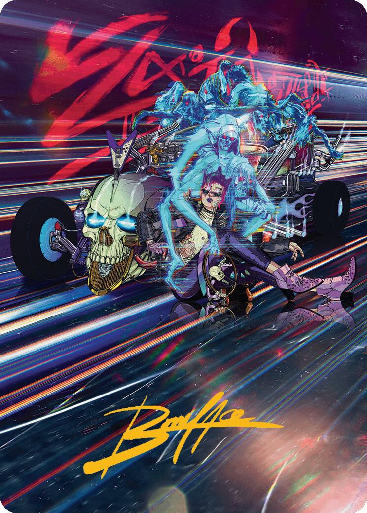 Midnight Mangler Art Card (Gold-Stamped Signature) [Aetherdrift Art Series] | Gear Gaming Fayetteville