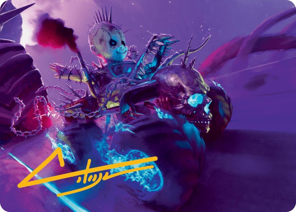 Pactdoll Terror Art Card (Gold-Stamped Signature) [Aetherdrift Art Series] | Gear Gaming Fayetteville