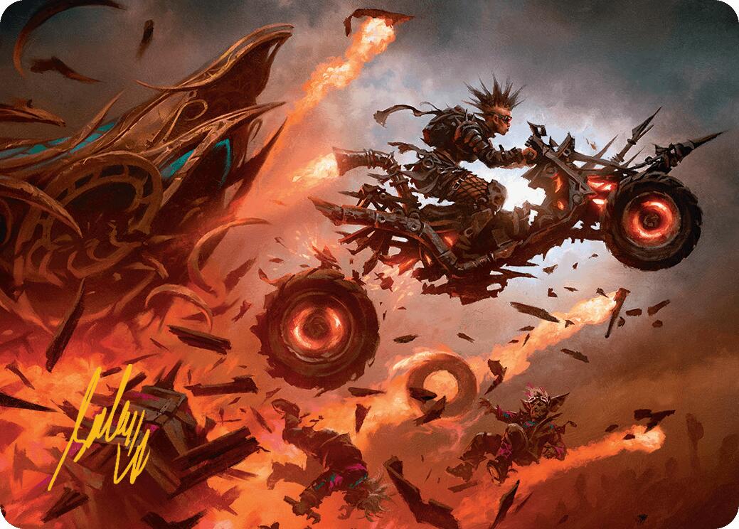 Gastal Blockbuster Art Card (Gold-Stamped Signature) [Aetherdrift Art Series] | Gear Gaming Fayetteville