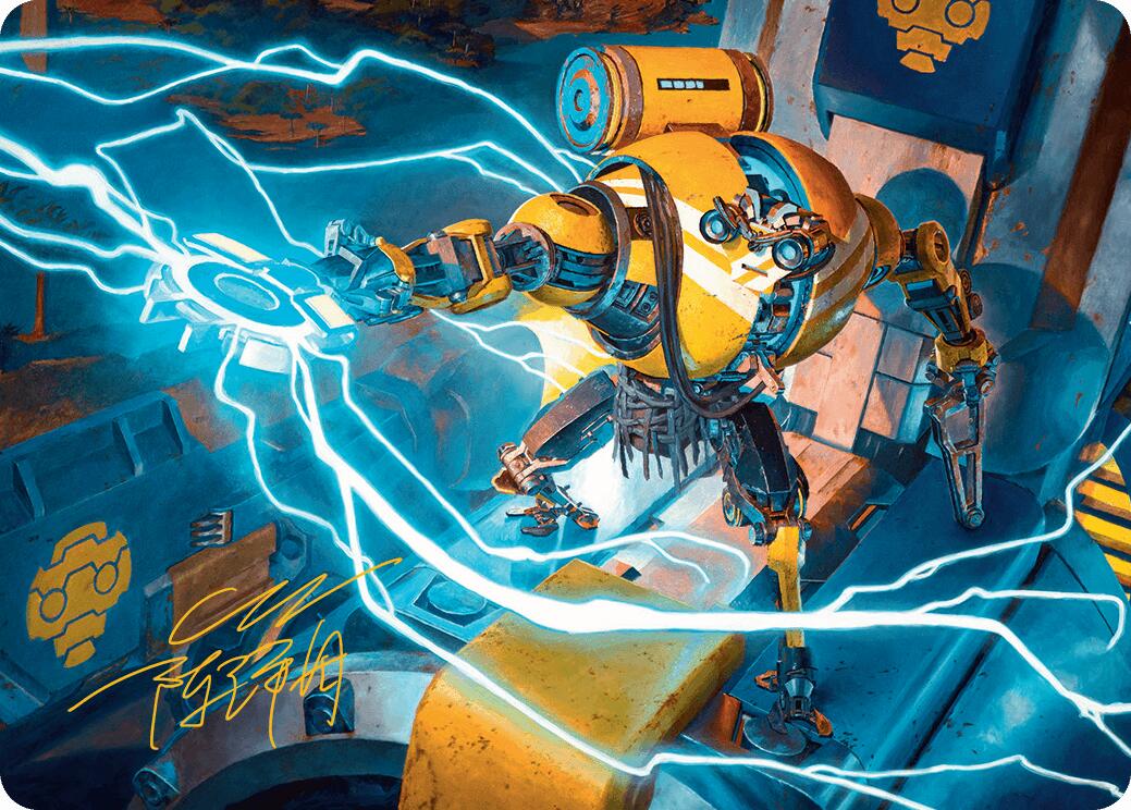 Mendicant Core, Guidelight Art Card (12/54) (Gold-Stamped Signature) [Aetherdrift Art Series] | Gear Gaming Fayetteville