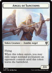 Angel of Sanctions // Zombie (0003) Double-Sided Token [Aetherdrift Tokens] | Gear Gaming Fayetteville