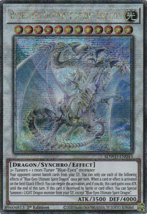 Blue-Eyes Ultimate Spirit Dragon (Quarter Century Secret Rare) [SDWD-EN043] Quarter Century Secret Rare | Gear Gaming Fayetteville