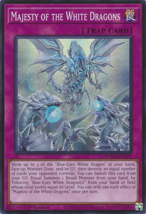 Majesty of the White Dragons [SDWD-EN027] Super Rare | Gear Gaming Fayetteville