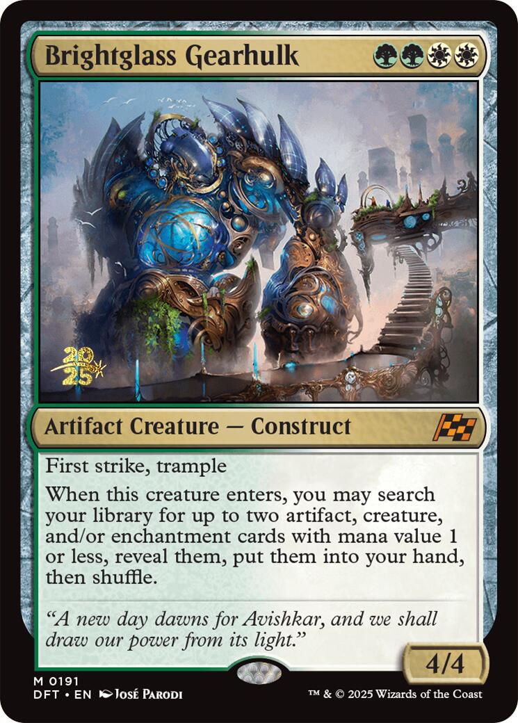 Brightglass Gearhulk [Aetherdrift Prerelease Promos] | Gear Gaming Fayetteville