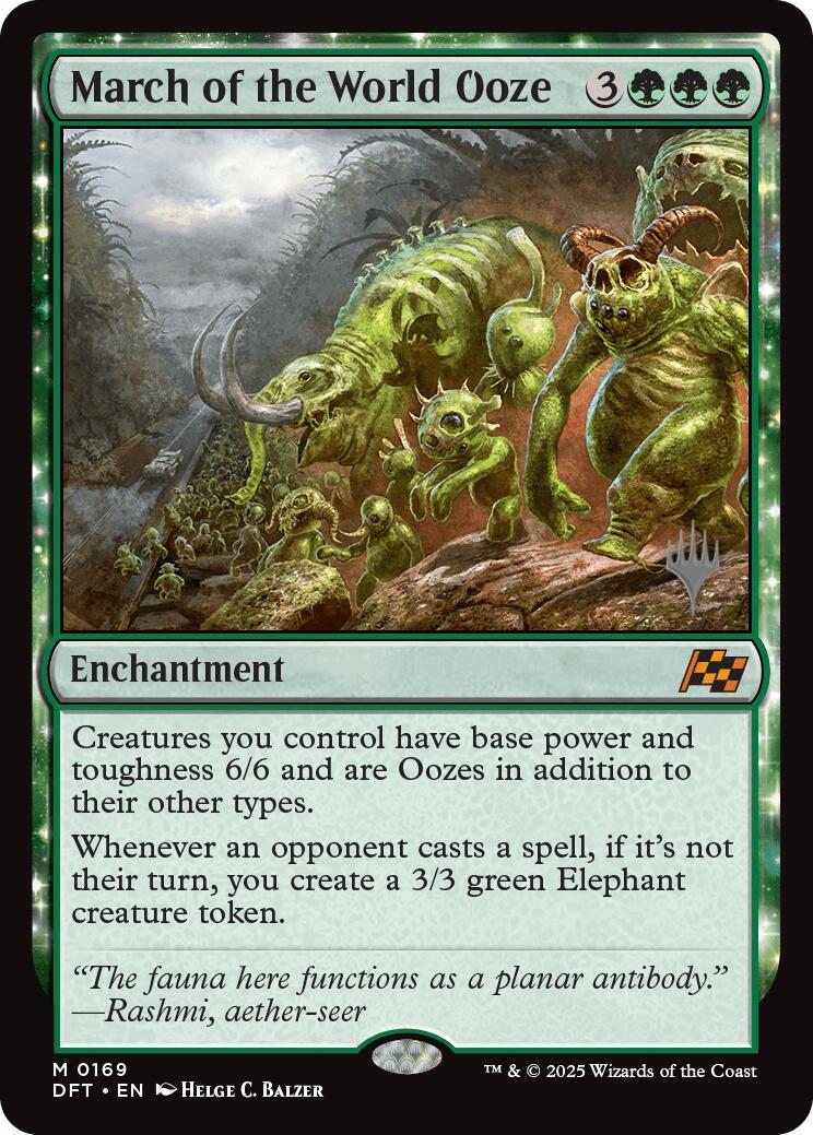 March of the World Ooze (Promo Pack) [Aetherdrift Promos] | Gear Gaming Fayetteville