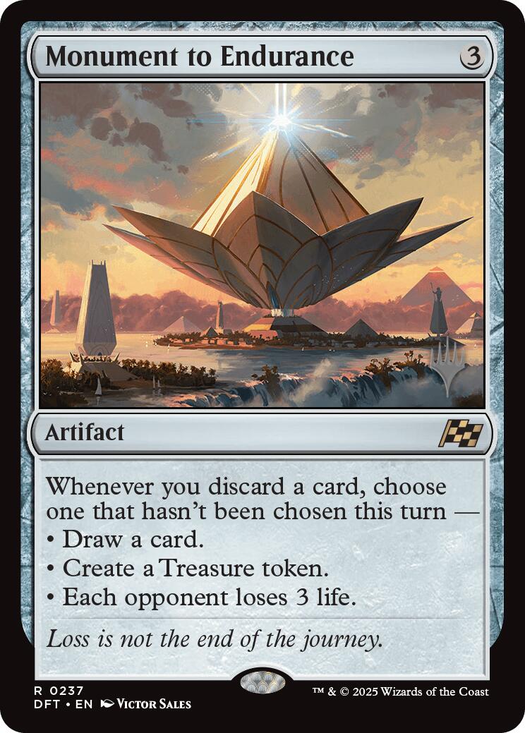 Monument to Endurance (Promo Pack) [Aetherdrift Promos] | Gear Gaming Fayetteville