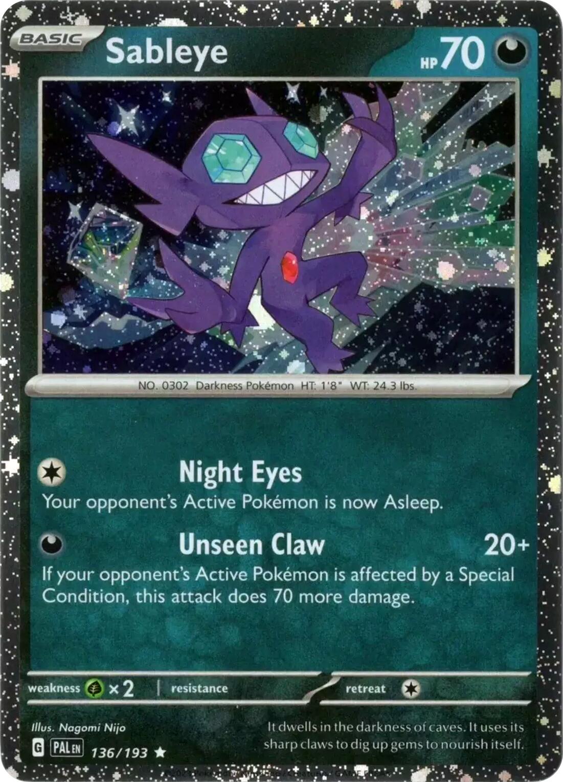 Sableye (136/193) (Cosmos Holo) [Scarlet & Violet: Paldea Evolved] | Gear Gaming Fayetteville