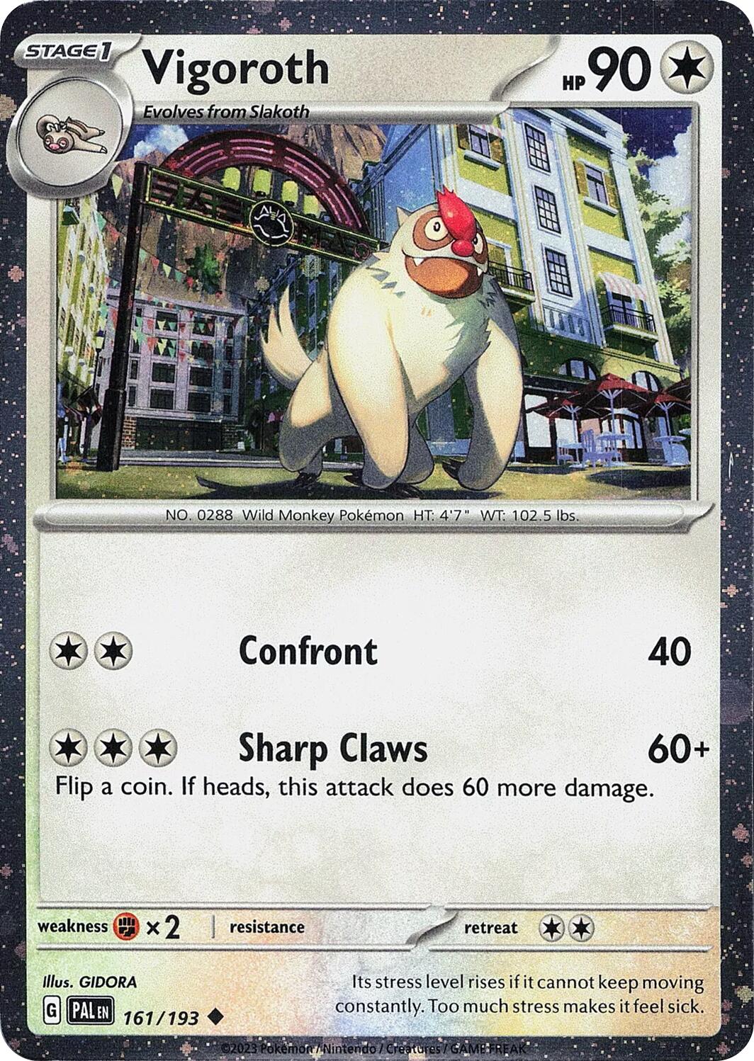 Vigoroth (161/193) (Cosmos Holo) [Scarlet & Violet: Paldea Evolved] | Gear Gaming Fayetteville