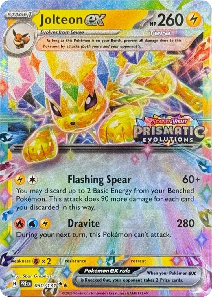 Jolteon ex (030/131) (Prismatic Evolutions Stamp) [Scarlet & Violet: Prismatic Evolutions] | Gear Gaming Fayetteville