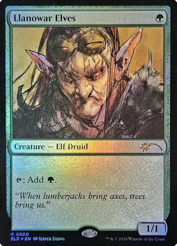 Llanowar Elves (0800) (Rainbow Foil) [Secret Lair Drop Series] | Gear Gaming Fayetteville