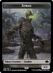 Zombie // Elemental Double-Sided Token [Dominaria Remastered Tokens] | Gear Gaming Fayetteville