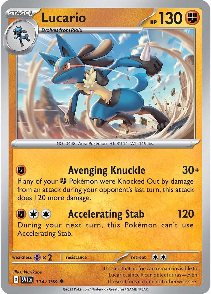 Lucario (114/198) [Scarlet & Violet: Base Set] | Gear Gaming Fayetteville