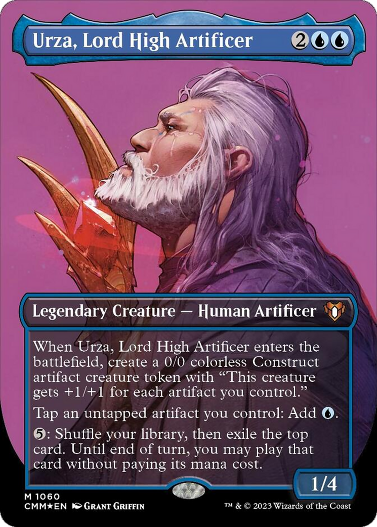 Urza, Lord High Artificer (Borderless Textured Foil Frame Break) [Commander Masters] | Gear Gaming Fayetteville