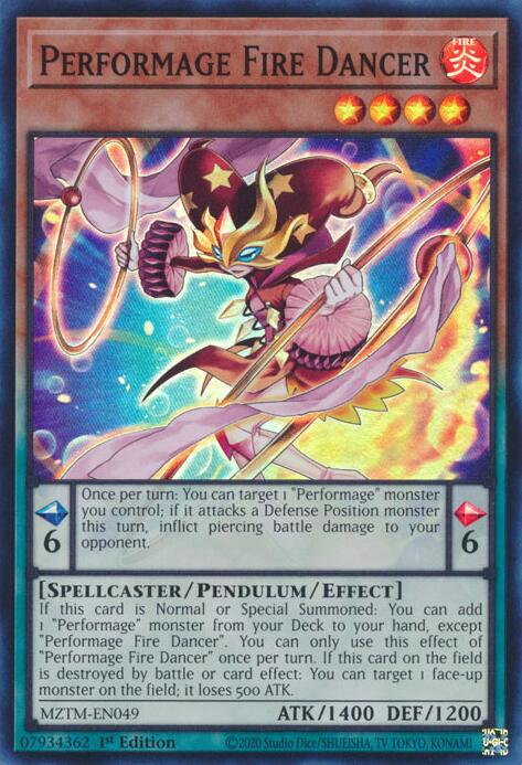 Performage Fire Dancer [MZTM-EN049] Super Rare | Gear Gaming Fayetteville
