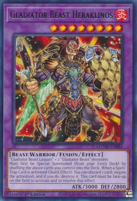 Gladiator Beast Heraklinos [MZTM-EN084] Rare | Gear Gaming Fayetteville