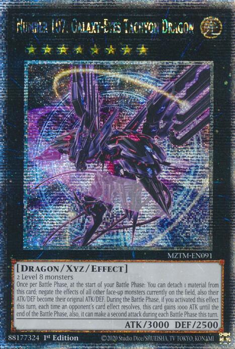 Number 107: Galaxy-Eyes Tachyon Dragon (Quarter Century Secret Rare) [MZTM-EN091] Quarter Century Secret Rare | Gear Gaming Fayetteville