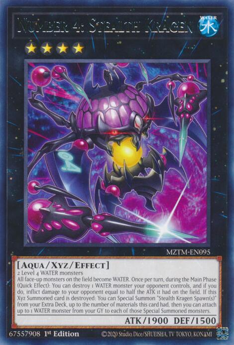 Number 4: Stealth Kragen [MZTM-EN095] Rare | Gear Gaming Fayetteville