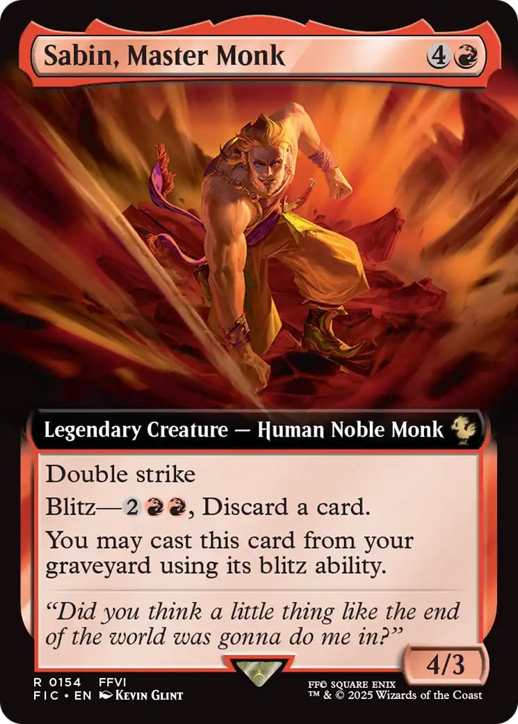 Sabin, Master Monk (Extended Art) [FINAL FANTASY Commander] | Gear Gaming Fayetteville