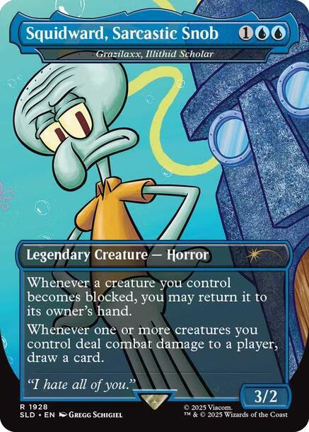 Squidward, Sarcastic Snob - Grazilaxx, Illithid Scholar [Secret Lair Drop Series] | Gear Gaming Fayetteville