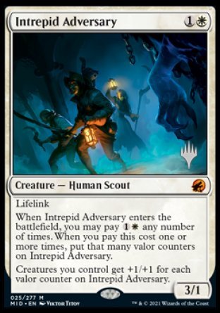 Intrepid Adversary (Promo Pack) [Innistrad: Midnight Hunt Promos] | Gear Gaming Fayetteville