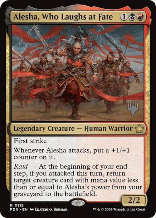 Alesha, Who Laughs at Fate (Promo Pack) [Foundations Promos] | Gear Gaming Fayetteville