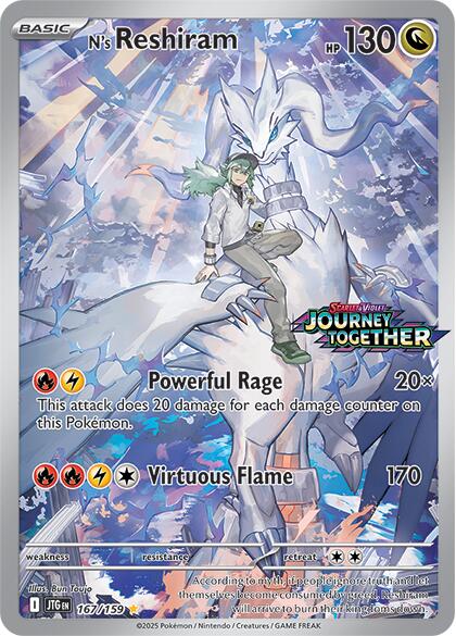 N's Reshiram (167/159) (Journey Together Stamp) [Scarlet & Violet: Journey Together] | Gear Gaming Fayetteville