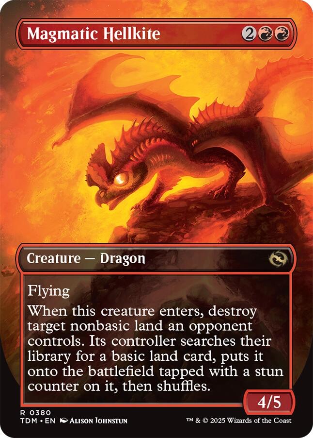 Magmatic Hellkite (Borderless) [Tarkir: Dragonstorm] | Gear Gaming Fayetteville