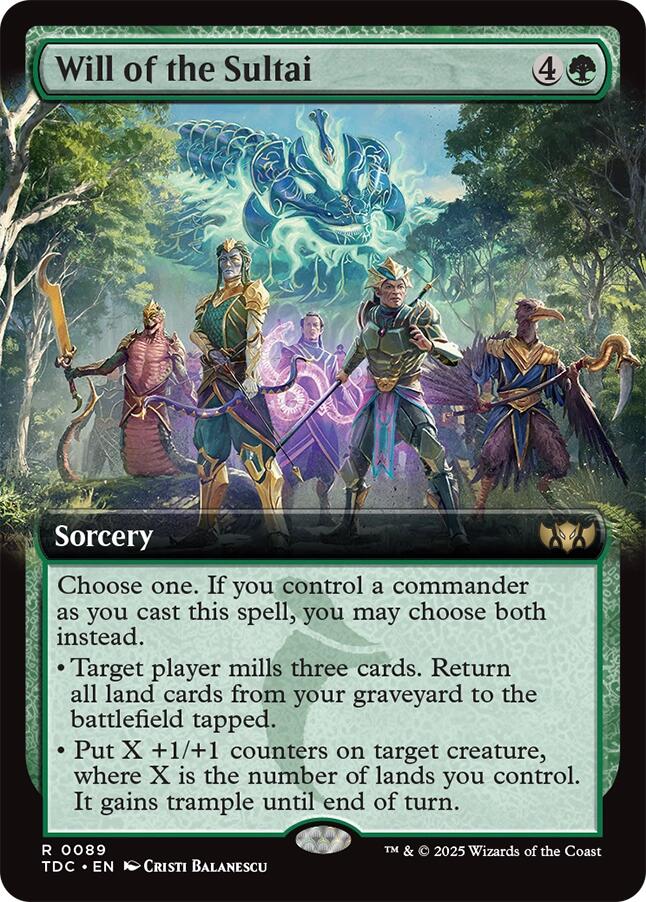 Will of the Sultai (Extended Art) [Tarkir: Dragonstorm Commander] | Gear Gaming Fayetteville