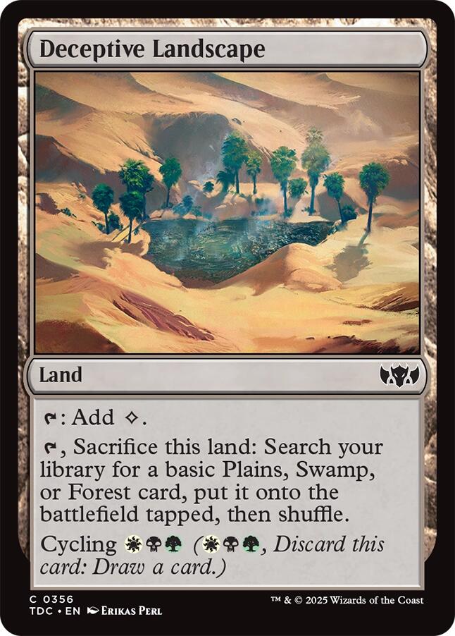Deceptive Landscape [Tarkir: Dragonstorm Commander] | Gear Gaming Fayetteville