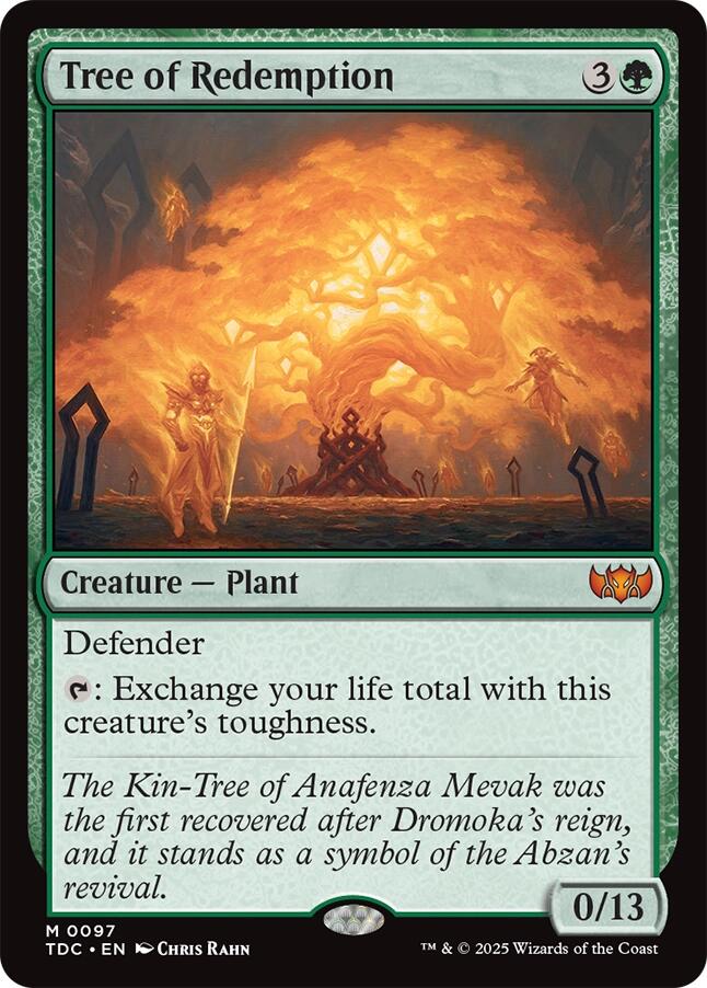 Tree of Redemption [Tarkir: Dragonstorm Commander] | Gear Gaming Fayetteville