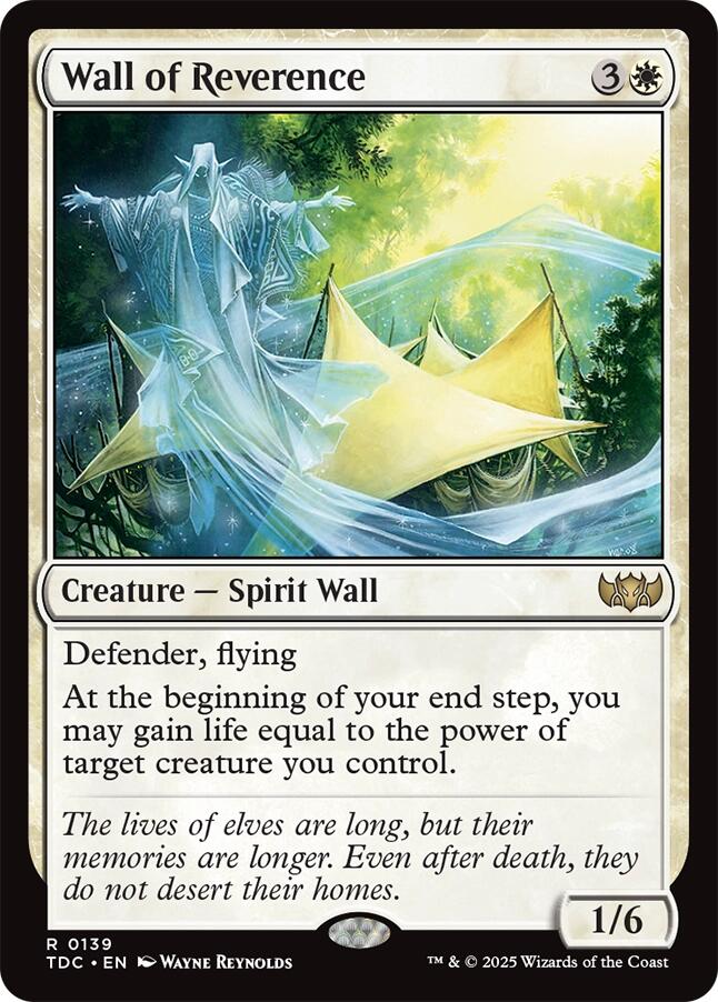 Wall of Reverence [Tarkir: Dragonstorm Commander] | Gear Gaming Fayetteville