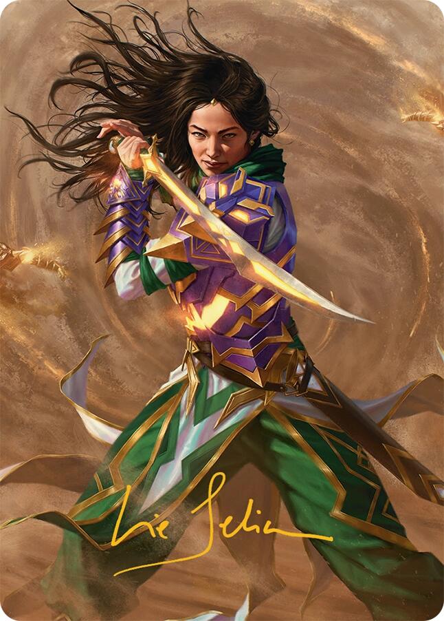Descendant of Storms Art Card (2/54) (Gold-Stamped Signature) [Tarkir: Dragonstorm Art Series] | Gear Gaming Fayetteville