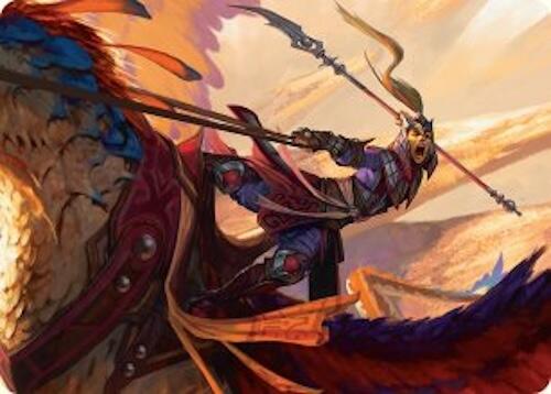 Dragonback Lancer Art Card (3/54) [Tarkir: Dragonstorm Art Series] | Gear Gaming Fayetteville