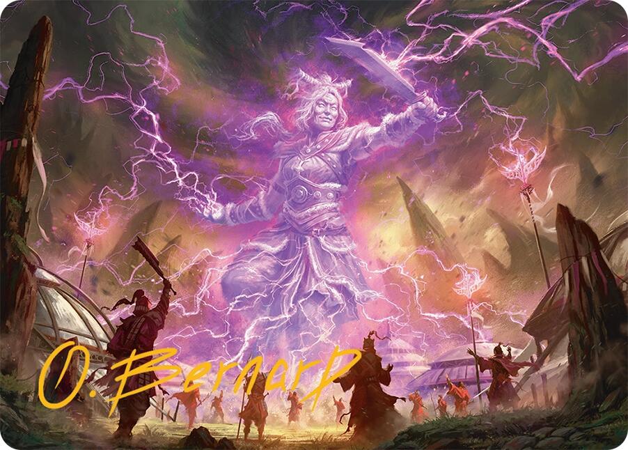 Smile at Death Art Card (4/54) (Gold-Stamped Signature) [Tarkir: Dragonstorm Art Series] | Gear Gaming Fayetteville
