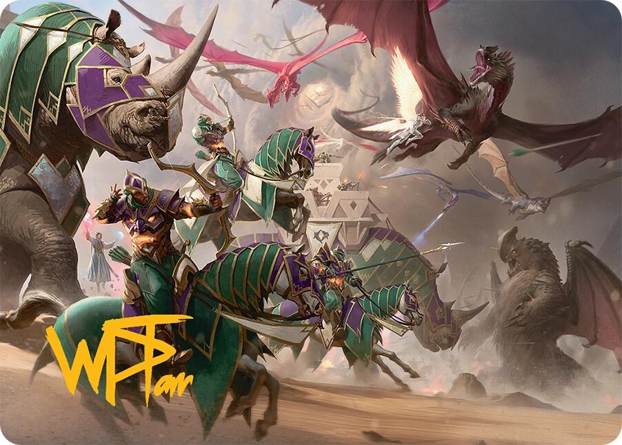 United Battlefront Art Card (5/54) (Gold-Stamped Signature) [Tarkir: Dragonstorm Art Series] | Gear Gaming Fayetteville