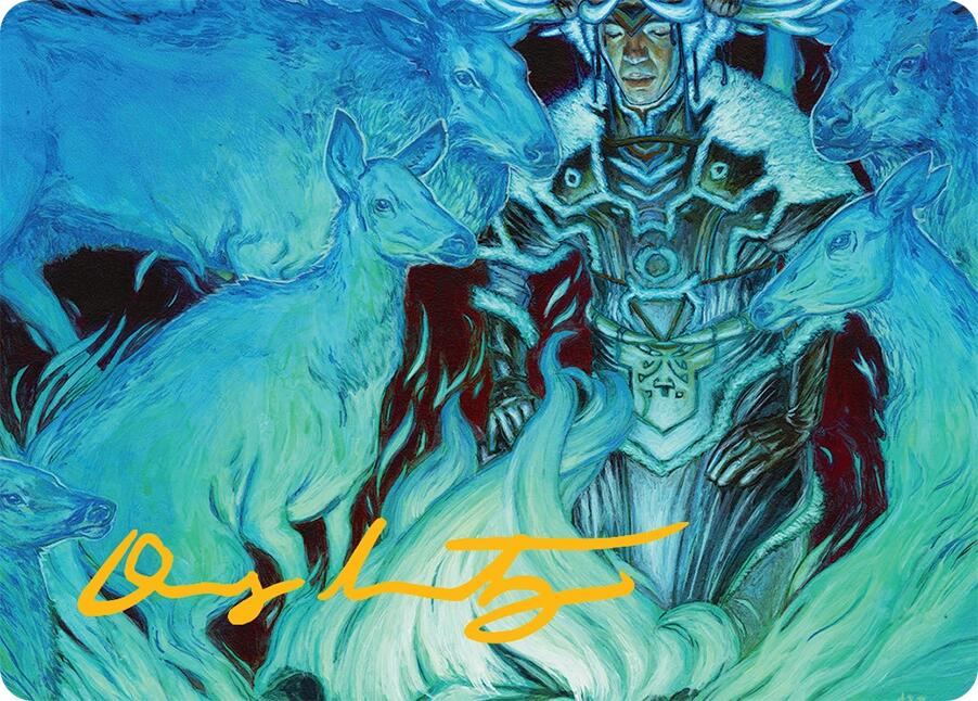 Unending Whisper Art Card (9/54) (Gold-Stamped Signature) [Tarkir: Dragonstorm Art Series] | Gear Gaming Fayetteville