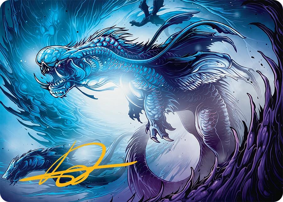 Roiling Dragonstorm Art Card (33/54) (Gold-Stamped Signature) [Tarkir: Dragonstorm Art Series] | Gear Gaming Fayetteville