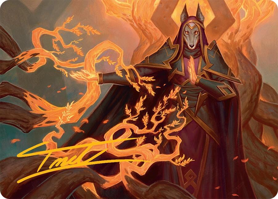 Abzan Devotee Art Card (10/54) (Gold-Stamped Signature) [Tarkir: Dragonstorm Art Series] | Gear Gaming Fayetteville