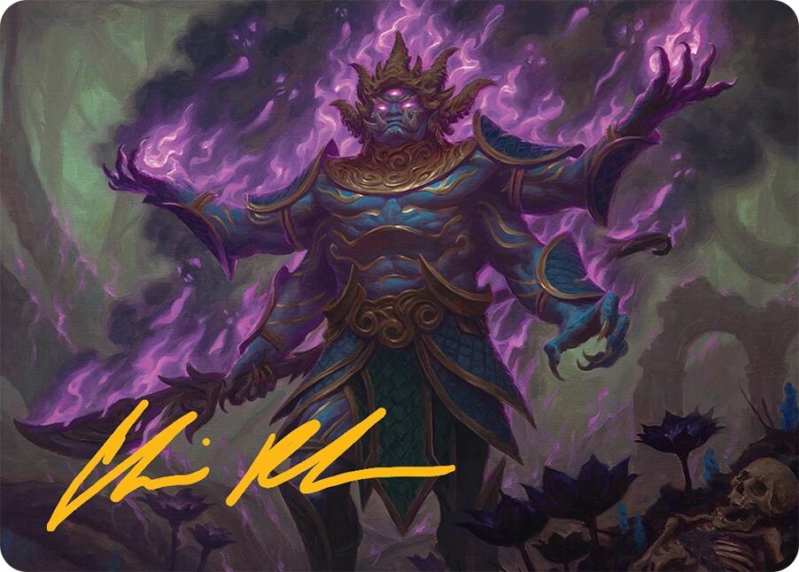 Rot-Curse Rakshasa Art Card (13/54) (Gold-Stamped Signature) [Tarkir: Dragonstorm Art Series] | Gear Gaming Fayetteville