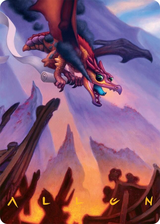 Scavenger Regent Art Card (45/54) (Gold-Stamped Signature) [Tarkir: Dragonstorm Art Series] | Gear Gaming Fayetteville