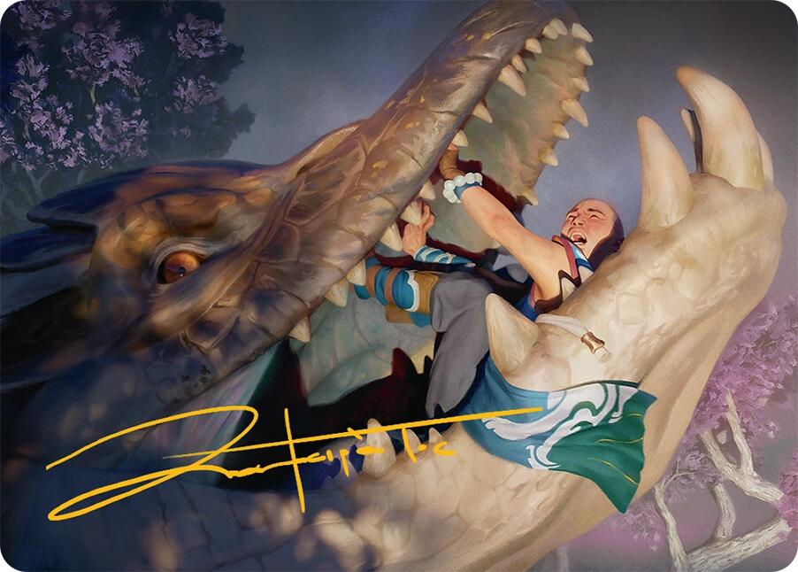 Jaws of Defeat Art Card (53/54) (Gold-Stamped Signature) [Tarkir: Dragonstorm Art Series] | Gear Gaming Fayetteville