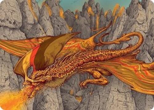 Magmatic Hellkite Art Card (34/54) [Tarkir: Dragonstorm Art Series] | Gear Gaming Fayetteville