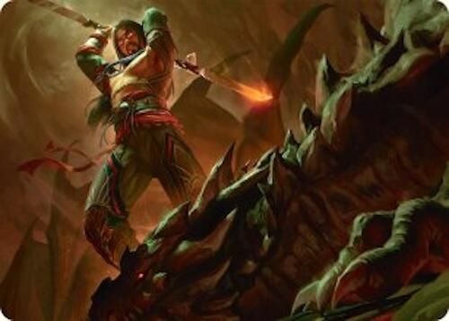 Sarkhan's Resolve Art Card (18/54) [Tarkir: Dragonstorm Art Series] | Gear Gaming Fayetteville