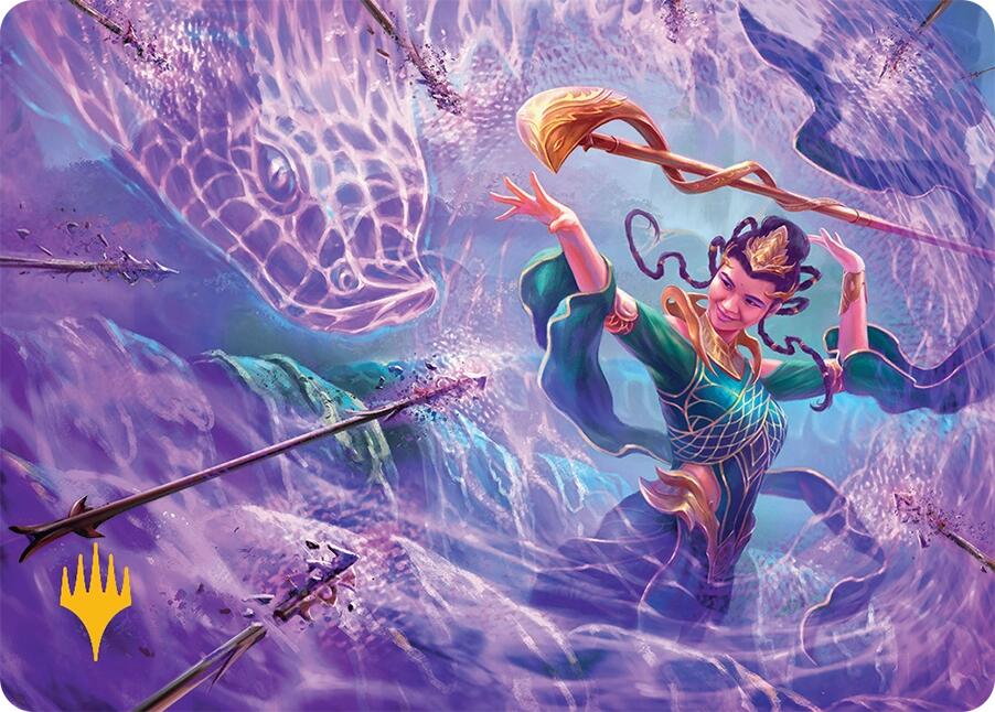 Snakeskin Veil Art Card (19/54) (Gold-Stamped Signature) [Tarkir: Dragonstorm Art Series] | Gear Gaming Fayetteville